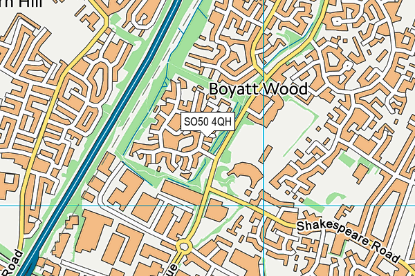 SO50 4QH map - OS VectorMap District (Ordnance Survey)