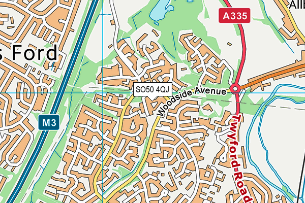 SO50 4QJ map - OS VectorMap District (Ordnance Survey)
