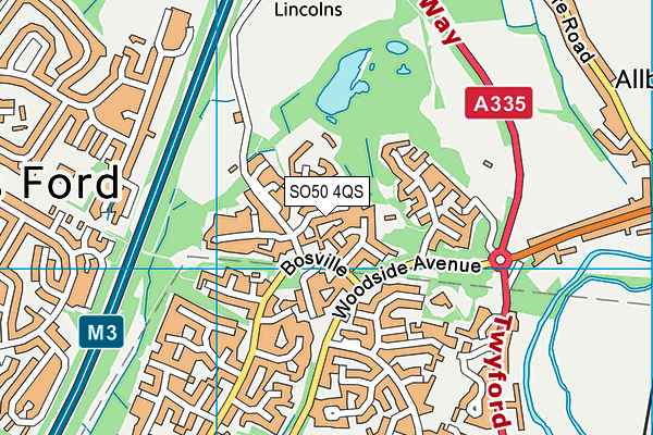 SO50 4QS map - OS VectorMap District (Ordnance Survey)