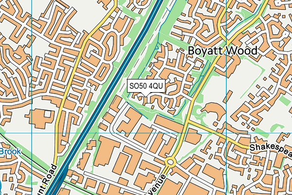 SO50 4QU map - OS VectorMap District (Ordnance Survey)