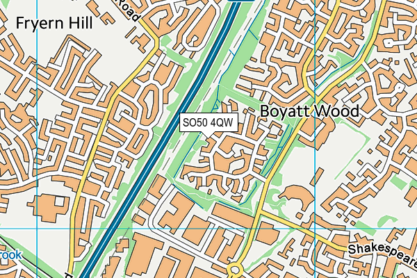 SO50 4QW map - OS VectorMap District (Ordnance Survey)
