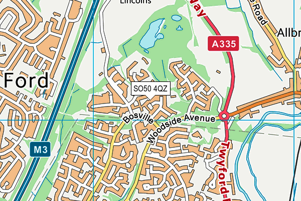 SO50 4QZ map - OS VectorMap District (Ordnance Survey)