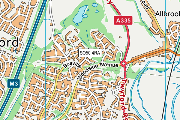 SO50 4RA map - OS VectorMap District (Ordnance Survey)