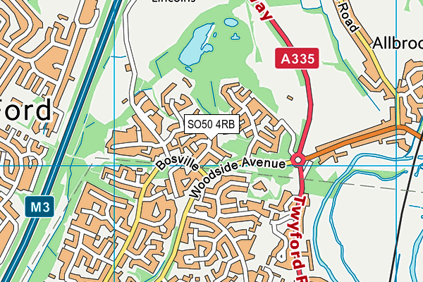 SO50 4RB map - OS VectorMap District (Ordnance Survey)