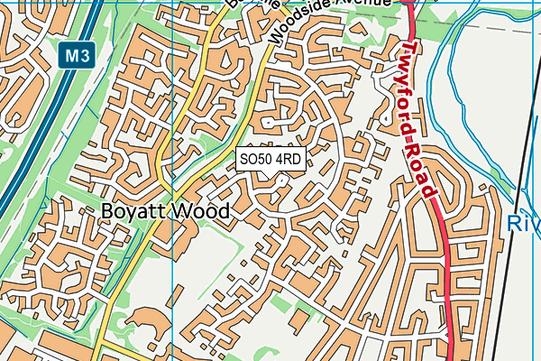 SO50 4RD map - OS VectorMap District (Ordnance Survey)