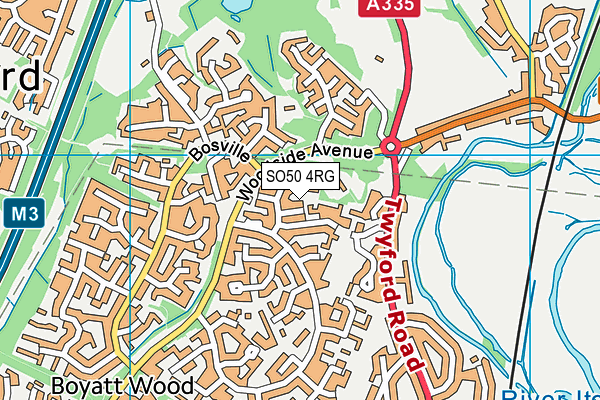 SO50 4RG map - OS VectorMap District (Ordnance Survey)