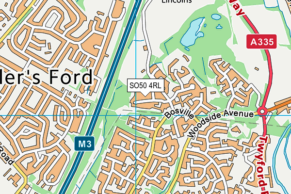 SO50 4RL map - OS VectorMap District (Ordnance Survey)