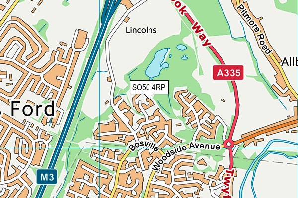 SO50 4RP map - OS VectorMap District (Ordnance Survey)