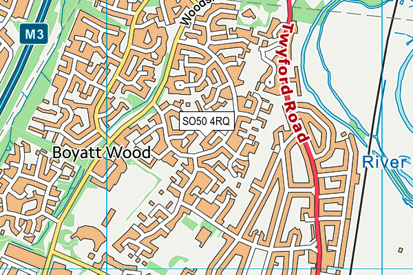 SO50 4RQ map - OS VectorMap District (Ordnance Survey)