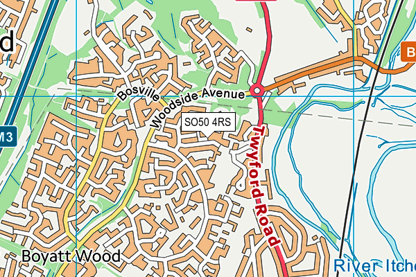SO50 4RS map - OS VectorMap District (Ordnance Survey)