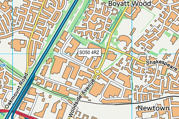 SO50 4RZ map - OS VectorMap District (Ordnance Survey)