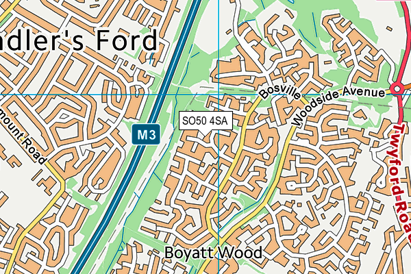 SO50 4SA map - OS VectorMap District (Ordnance Survey)