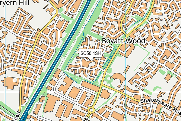 SO50 4SH map - OS VectorMap District (Ordnance Survey)