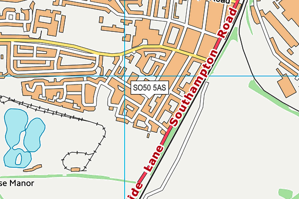 SO50 5AS map - OS VectorMap District (Ordnance Survey)