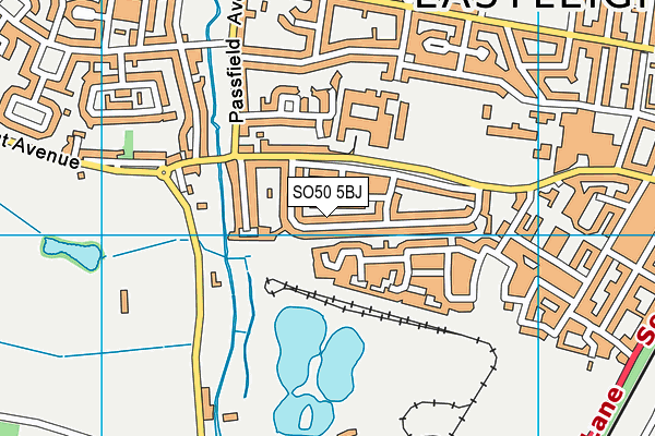 SO50 5BJ map - OS VectorMap District (Ordnance Survey)