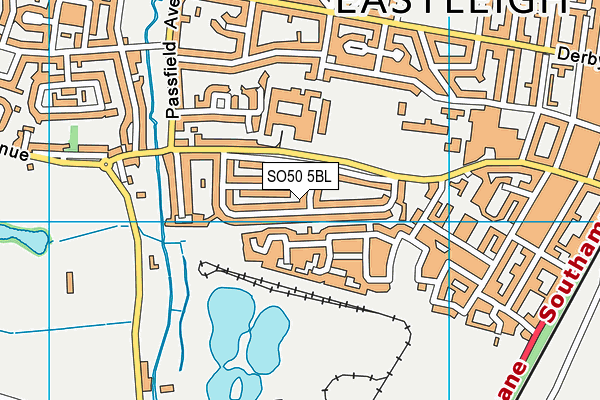 SO50 5BL map - OS VectorMap District (Ordnance Survey)
