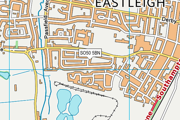 SO50 5BN map - OS VectorMap District (Ordnance Survey)