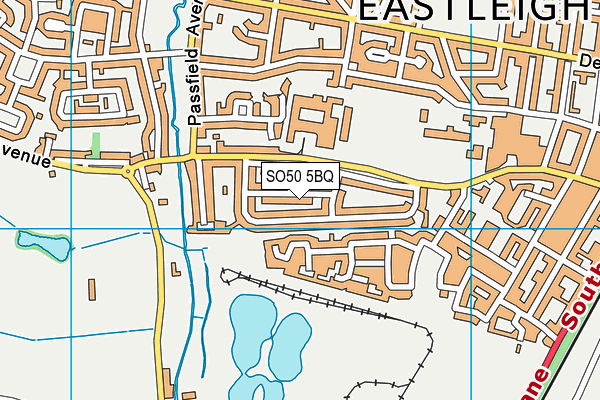 SO50 5BQ map - OS VectorMap District (Ordnance Survey)