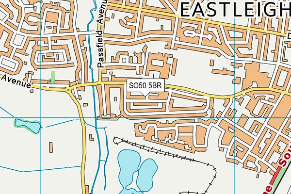 SO50 5BR map - OS VectorMap District (Ordnance Survey)