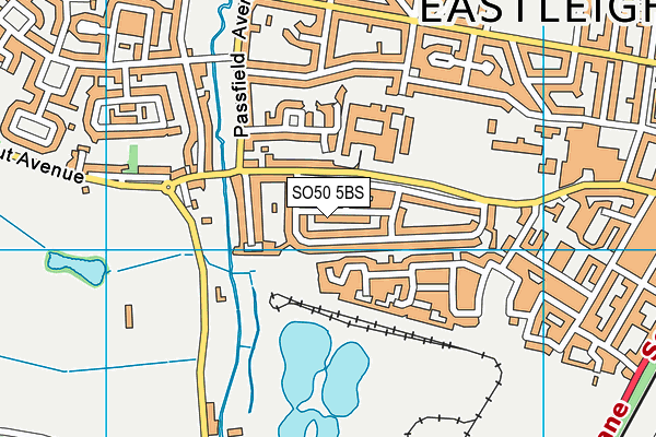 SO50 5BS map - OS VectorMap District (Ordnance Survey)