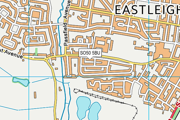 SO50 5BU map - OS VectorMap District (Ordnance Survey)