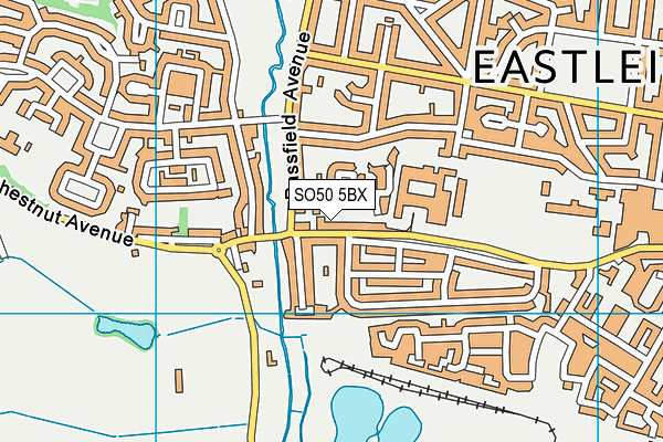 SO50 5BX map - OS VectorMap District (Ordnance Survey)