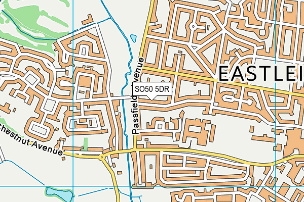 SO50 5DR map - OS VectorMap District (Ordnance Survey)