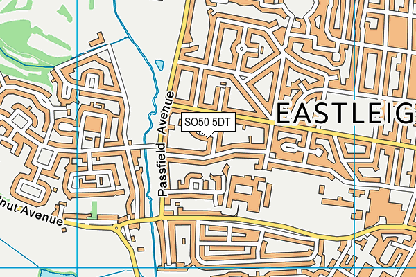 SO50 5DT map - OS VectorMap District (Ordnance Survey)