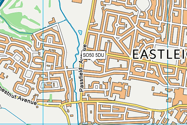 SO50 5DU map - OS VectorMap District (Ordnance Survey)