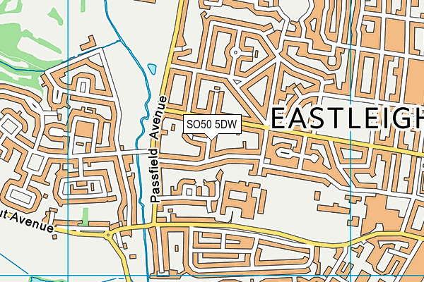 SO50 5DW map - OS VectorMap District (Ordnance Survey)
