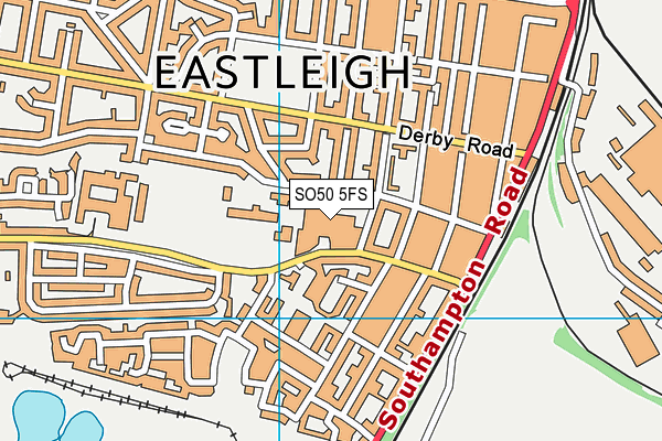 Eastleigh College map (SO50 5FS) - OS VectorMap District (Ordnance Survey)
