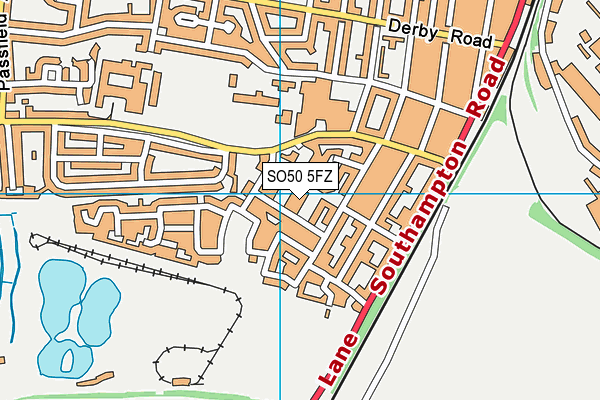 SO50 5FZ map - OS VectorMap District (Ordnance Survey)