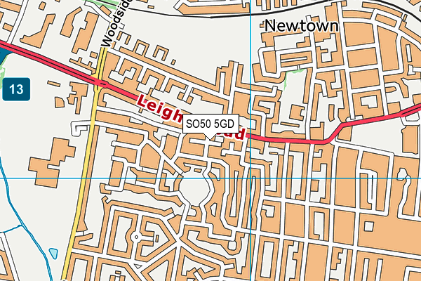 SO50 5GD map - OS VectorMap District (Ordnance Survey)