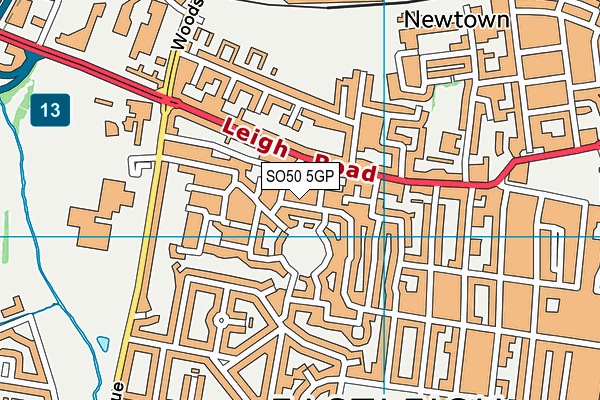 SO50 5GP map - OS VectorMap District (Ordnance Survey)