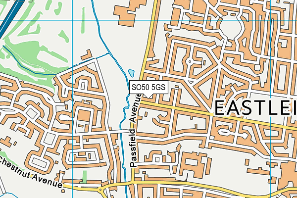 SO50 5GS map - OS VectorMap District (Ordnance Survey)