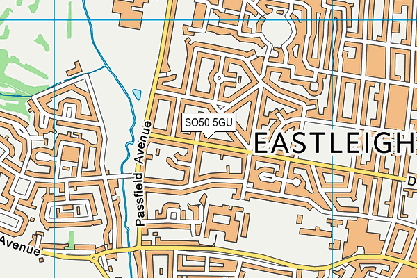 SO50 5GU map - OS VectorMap District (Ordnance Survey)