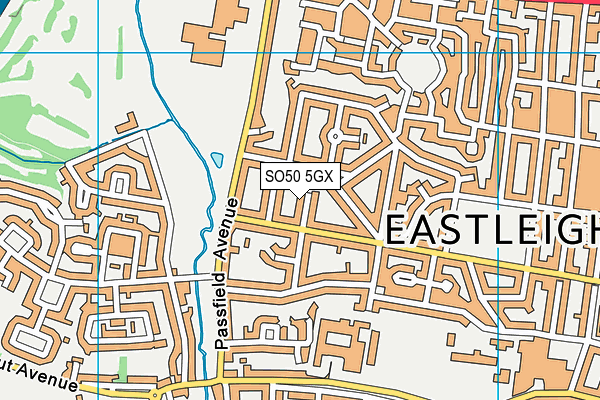 SO50 5GX map - OS VectorMap District (Ordnance Survey)