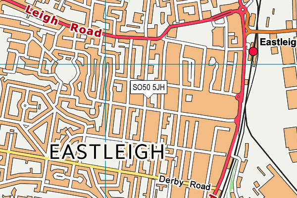 SO50 5JH map - OS VectorMap District (Ordnance Survey)