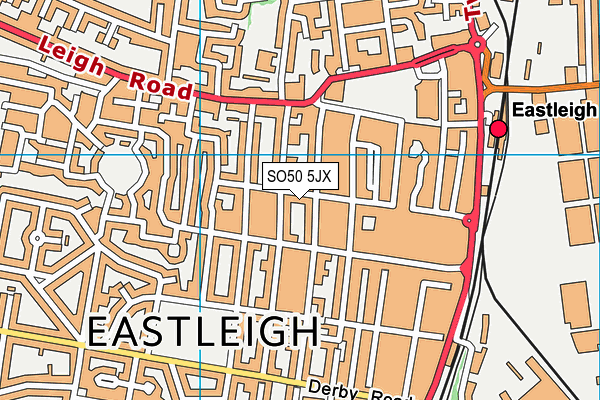 SO50 5JX map - OS VectorMap District (Ordnance Survey)