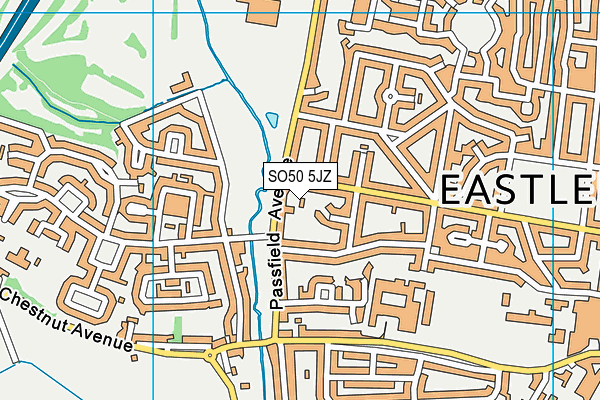 SO50 5JZ map - OS VectorMap District (Ordnance Survey)