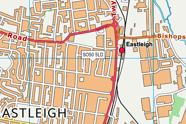 SO50 5LD map - OS VectorMap District (Ordnance Survey)