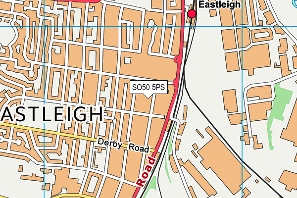 SO50 5PS map - OS VectorMap District (Ordnance Survey)