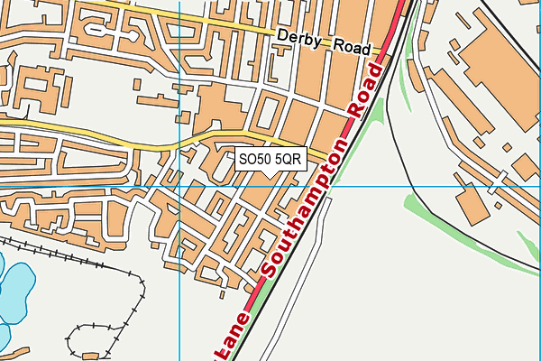 SO50 5QR map - OS VectorMap District (Ordnance Survey)