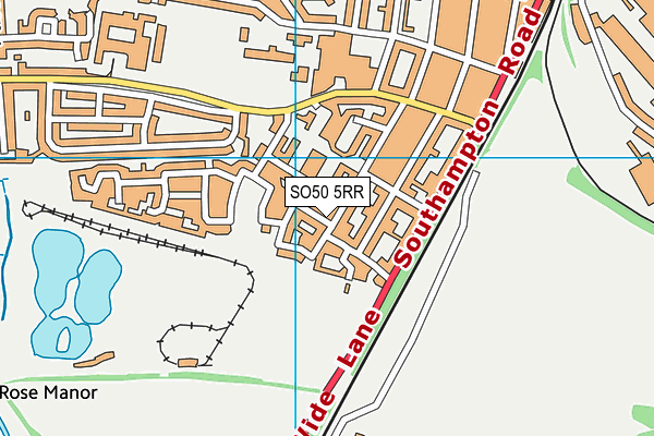 SO50 5RR map - OS VectorMap District (Ordnance Survey)