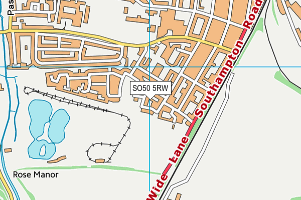 SO50 5RW map - OS VectorMap District (Ordnance Survey)