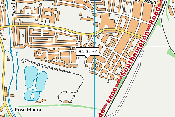 SO50 5RY map - OS VectorMap District (Ordnance Survey)