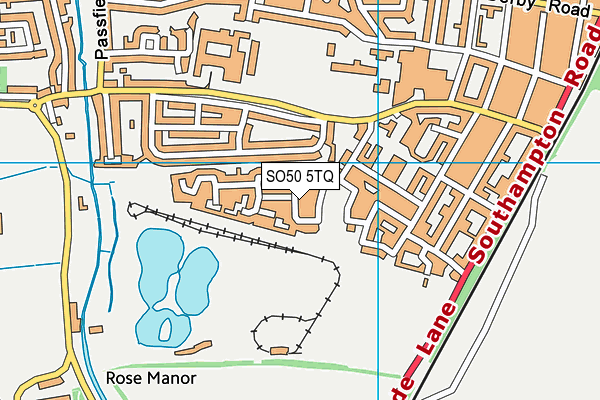 SO50 5TQ map - OS VectorMap District (Ordnance Survey)