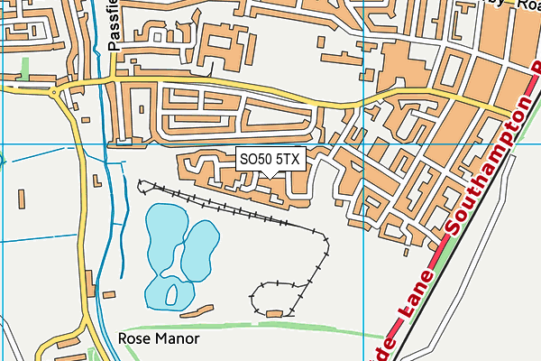 SO50 5TX map - OS VectorMap District (Ordnance Survey)