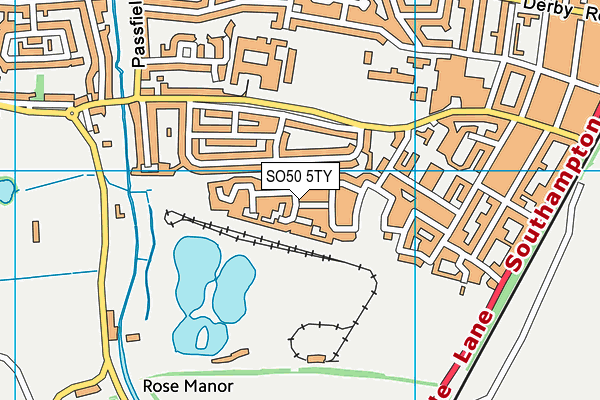 SO50 5TY map - OS VectorMap District (Ordnance Survey)