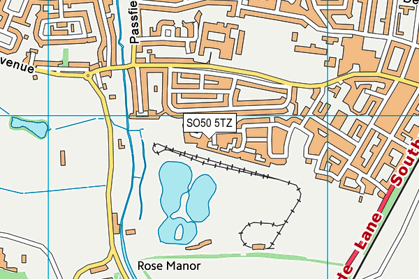 SO50 5TZ map - OS VectorMap District (Ordnance Survey)